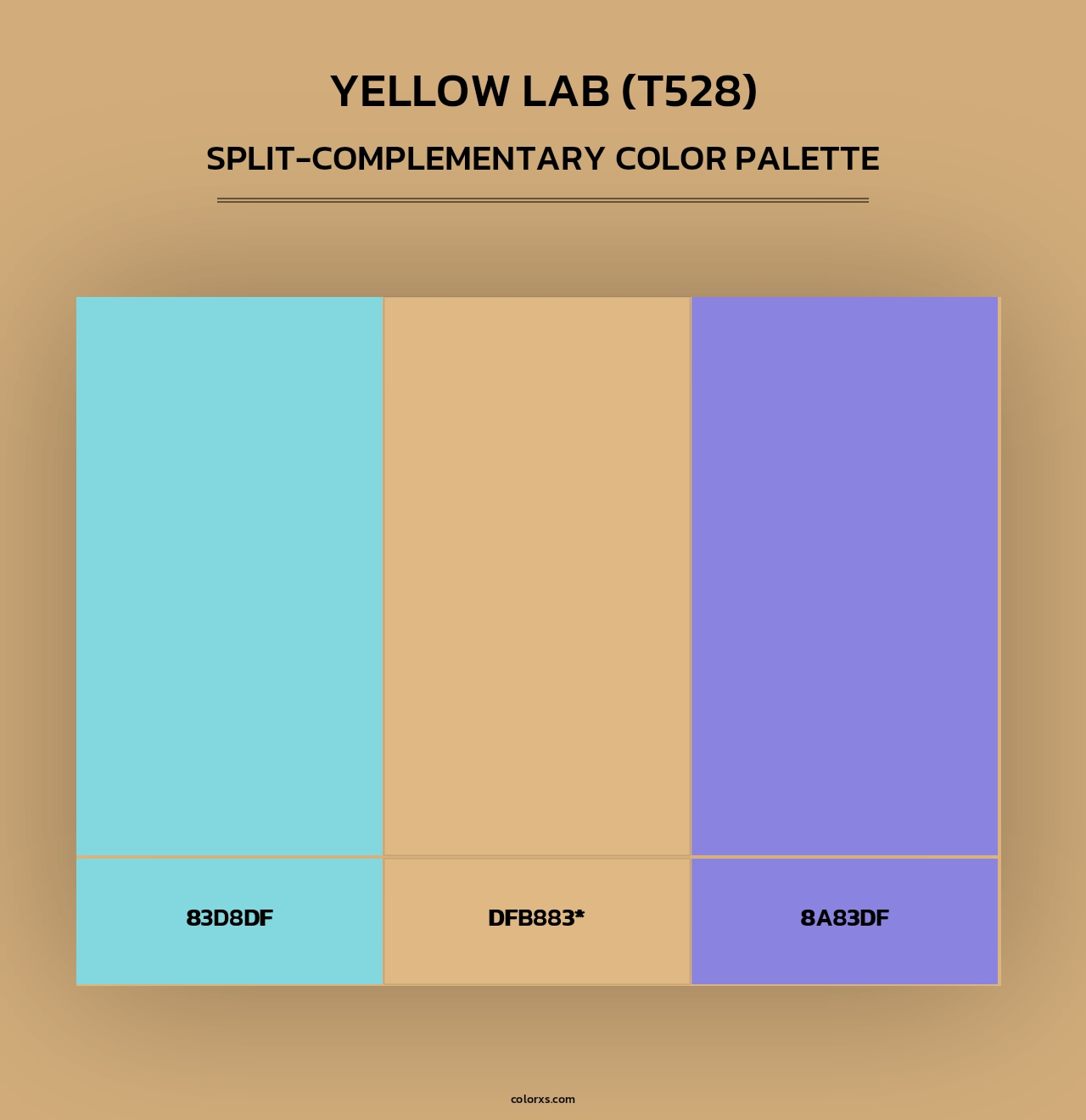 Yellow Lab (T528) - Split-Complementary Color Palette