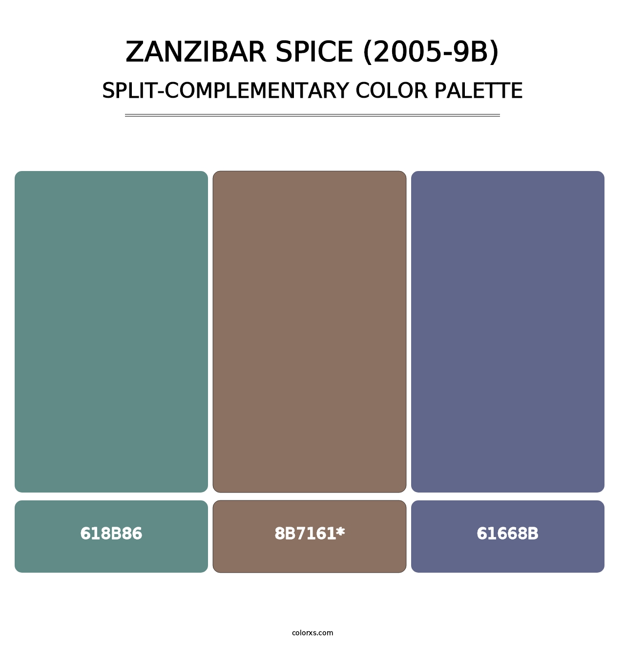 Zanzibar Spice (2005-9B) - Split-Complementary Color Palette