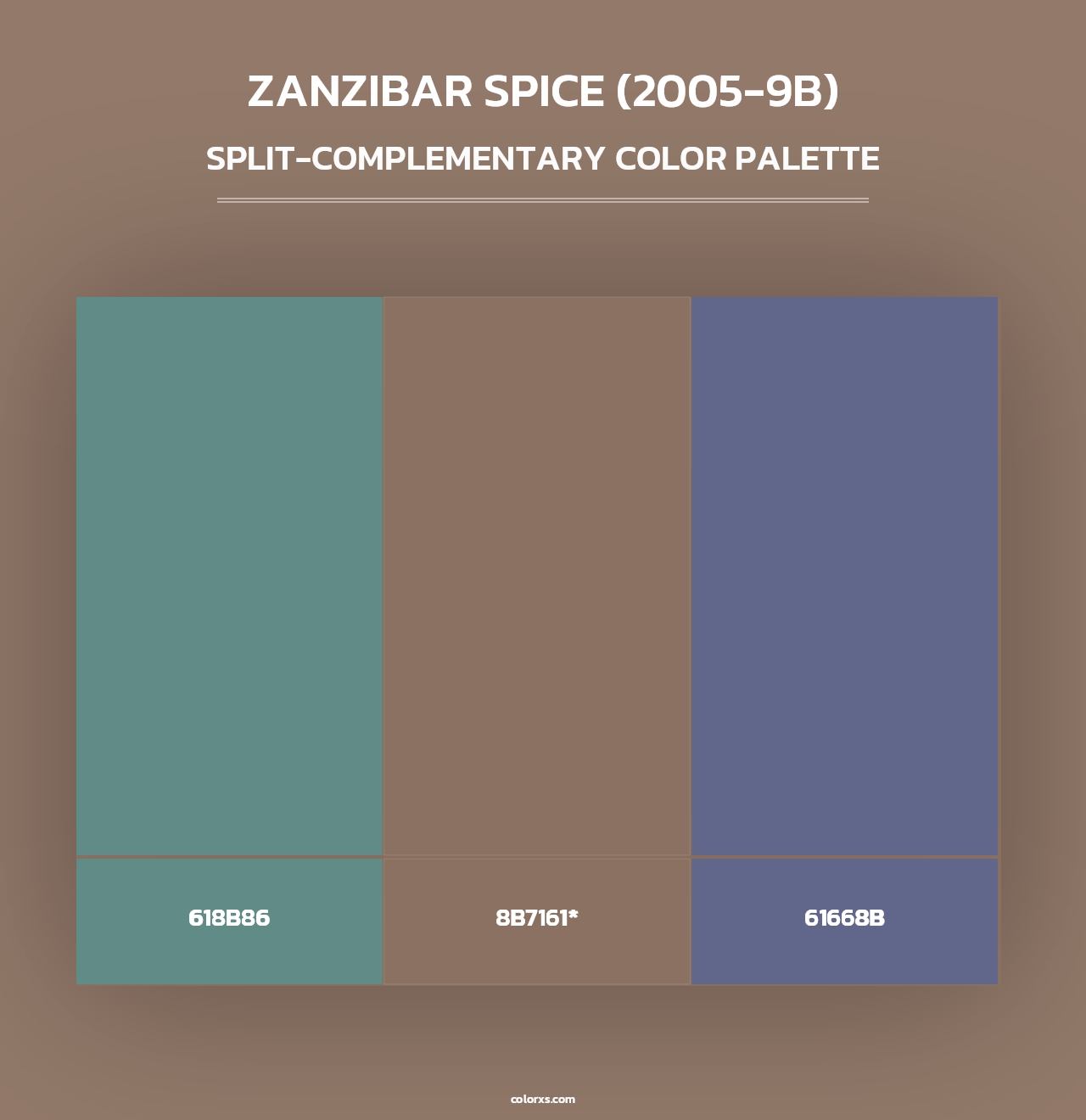 Zanzibar Spice (2005-9B) - Split-Complementary Color Palette