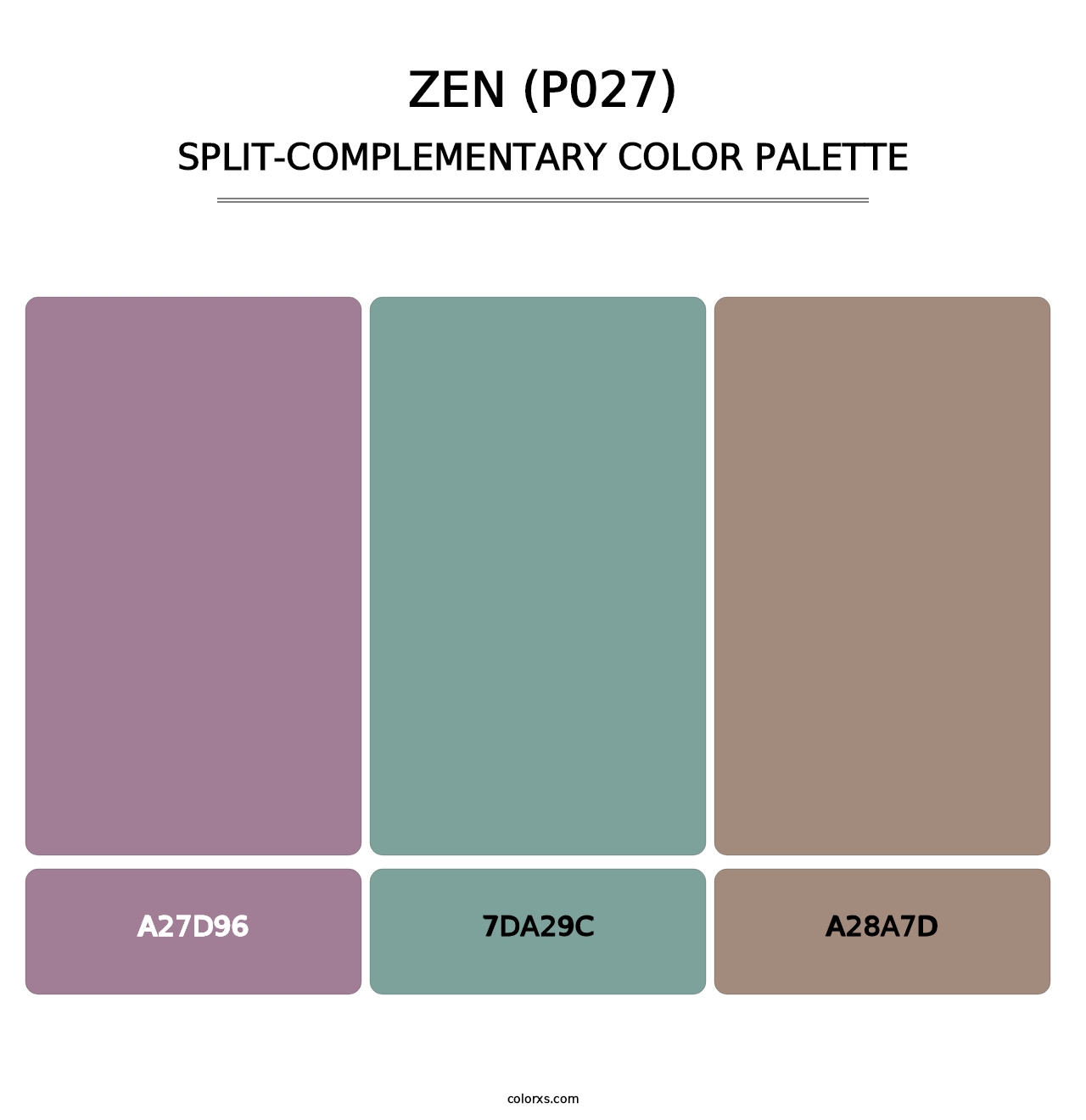 Zen (P027) - Split-Complementary Color Palette