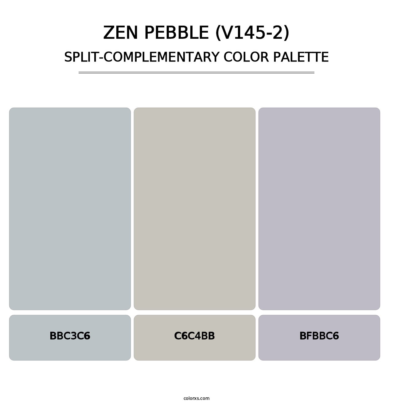 Zen Pebble (V145-2) - Split-Complementary Color Palette
