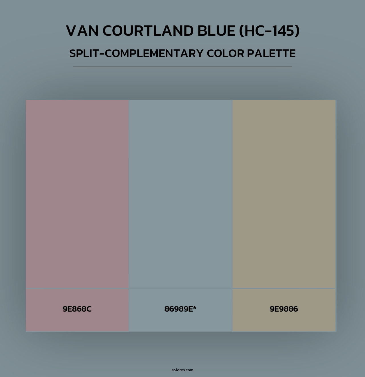 Van Courtland Blue (HC-145) - Split-Complementary Color Palette