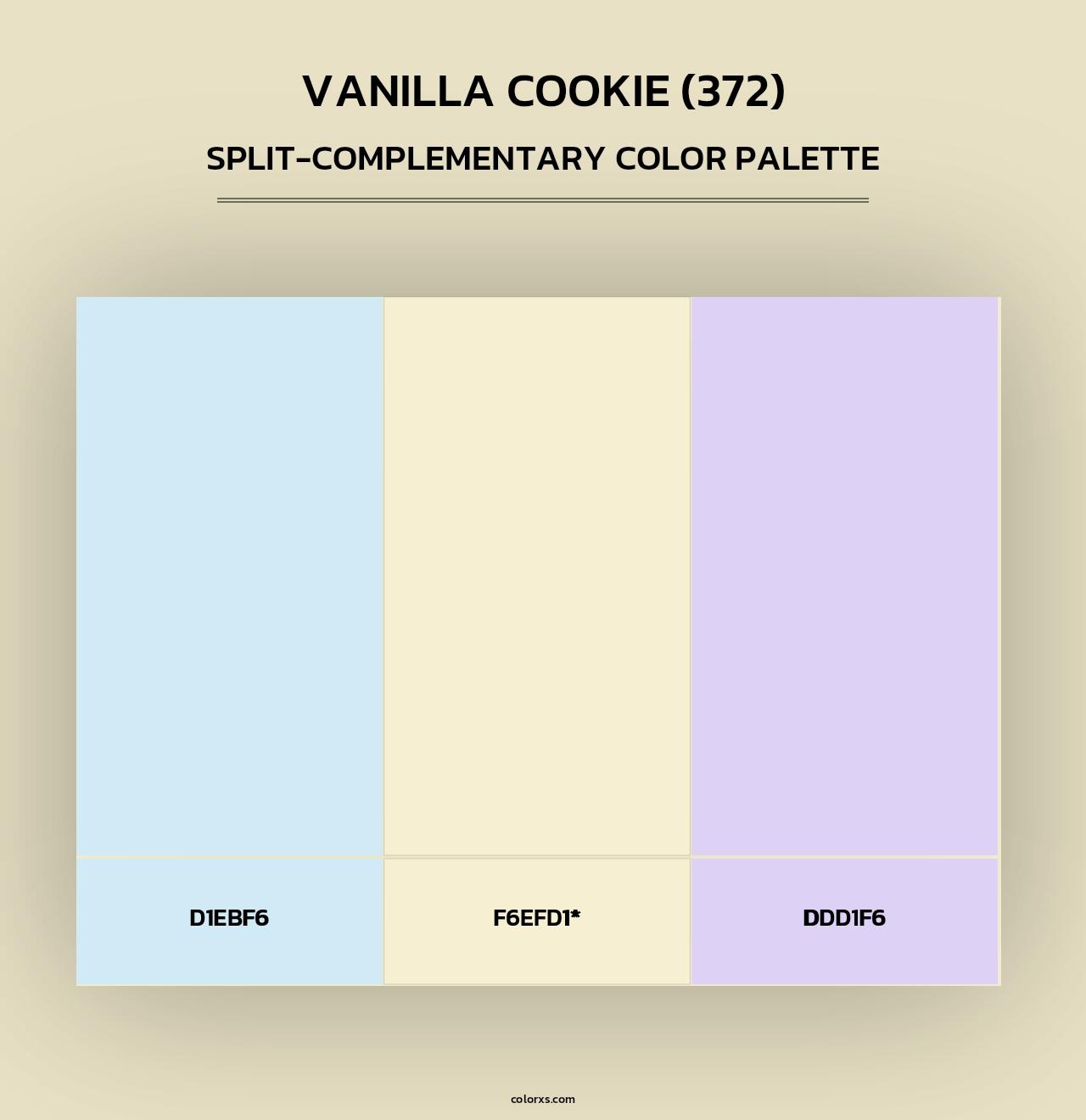 Vanilla Cookie (372) - Split-Complementary Color Palette
