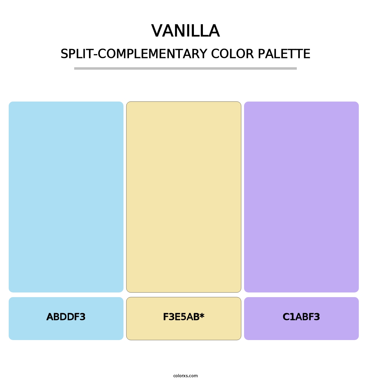 Vanilla - Split-Complementary Color Palette