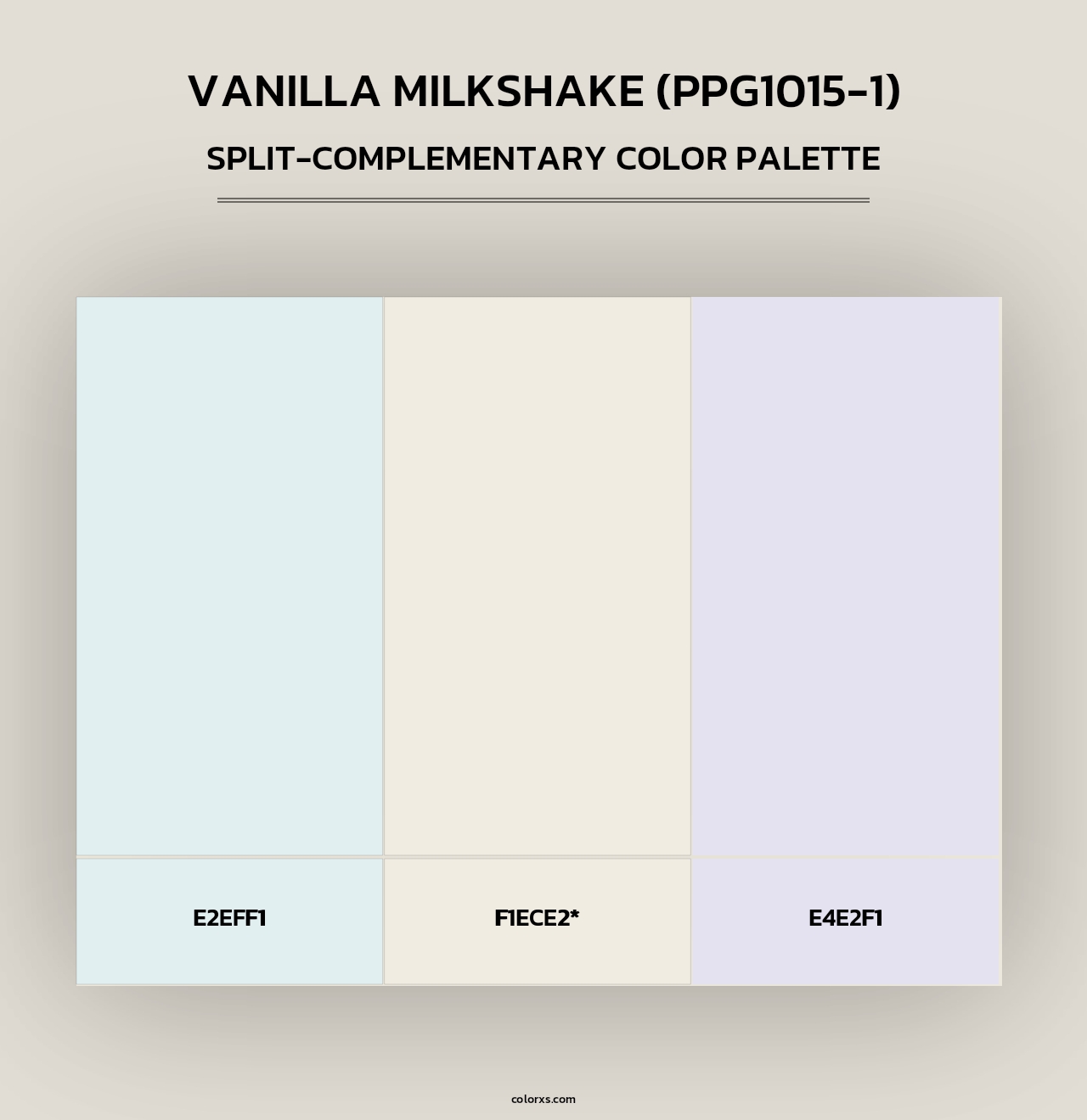 Vanilla Milkshake (PPG1015-1) - Split-Complementary Color Palette