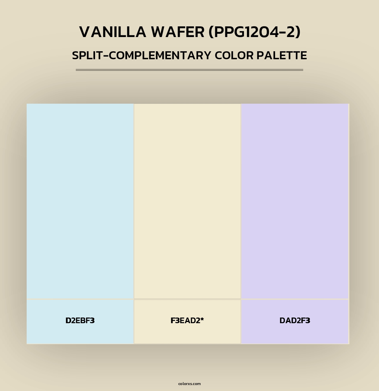 Vanilla Wafer (PPG1204-2) - Split-Complementary Color Palette