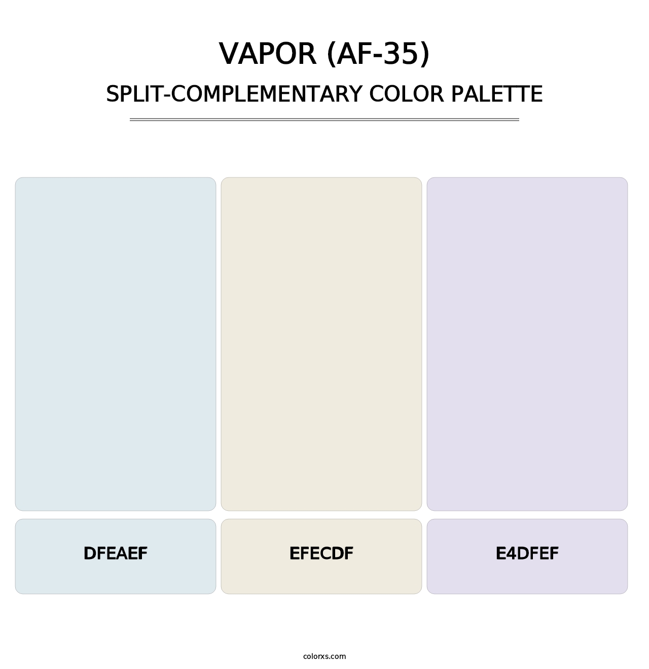 Vapor (AF-35) - Split-Complementary Color Palette