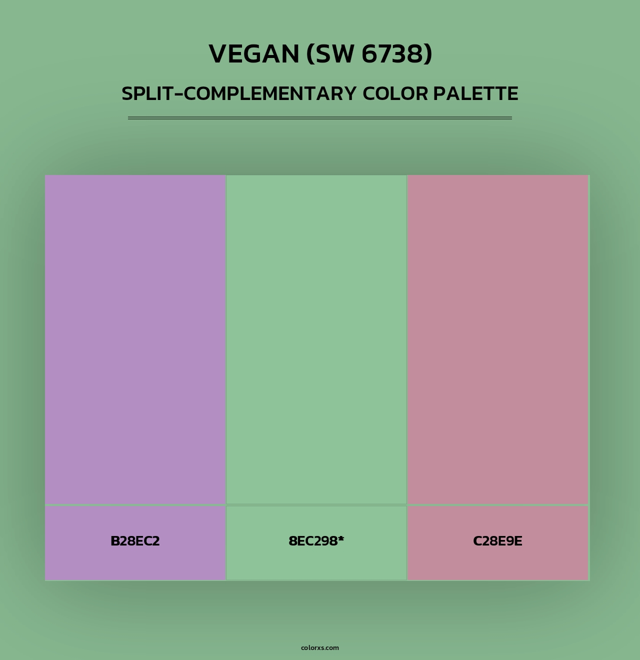Vegan (SW 6738) - Split-Complementary Color Palette