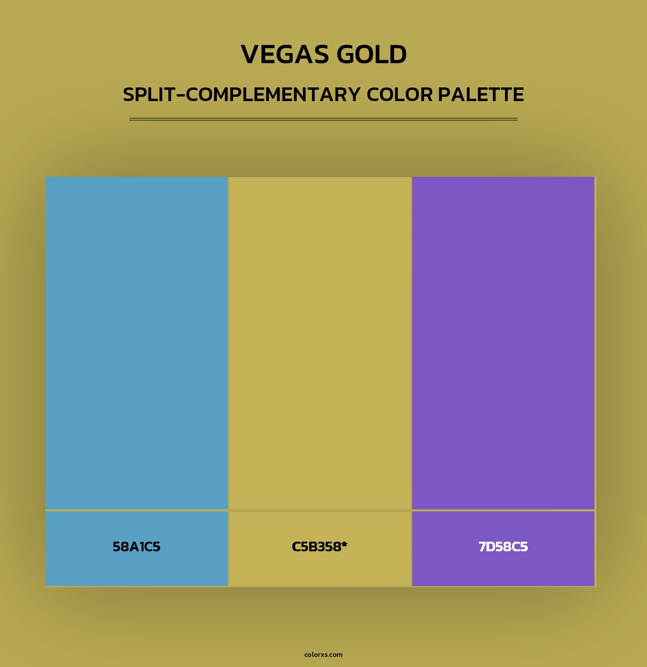 Vegas Gold - Split-Complementary Color Palette