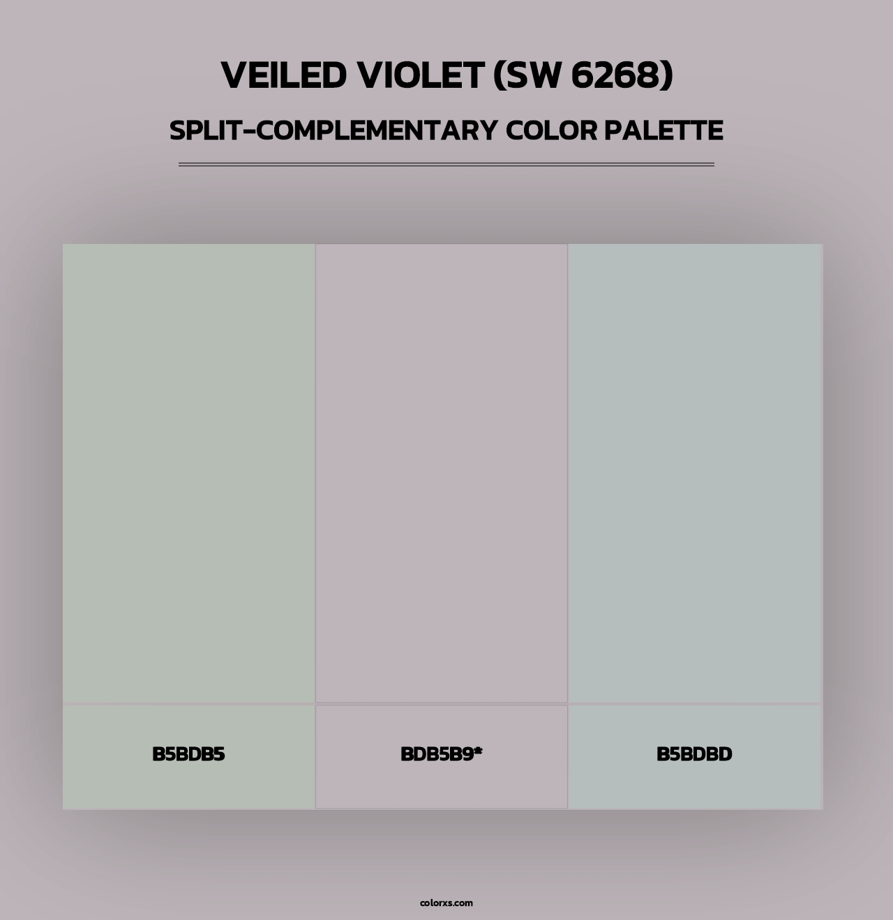 Veiled Violet (SW 6268) - Split-Complementary Color Palette