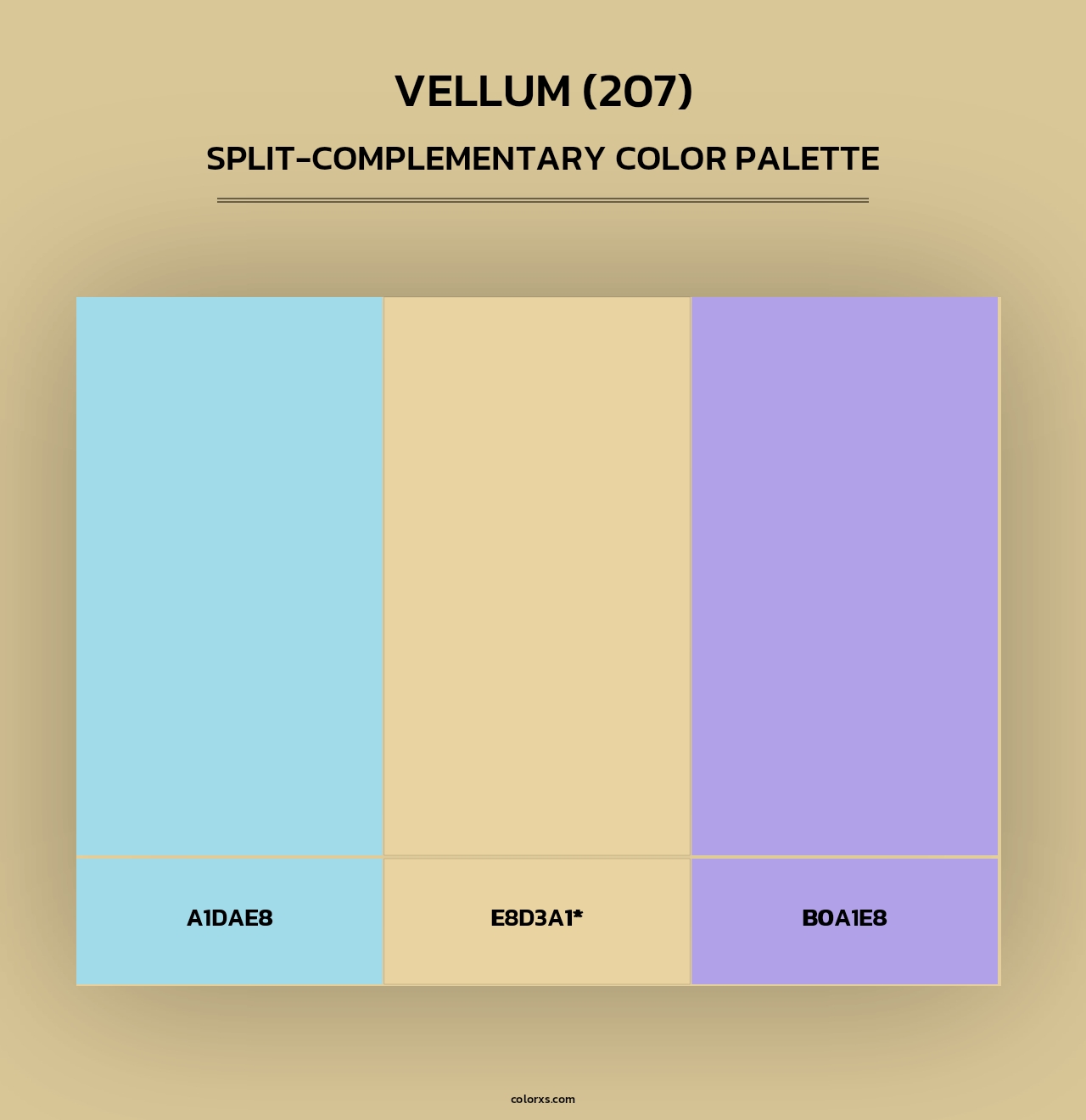 Vellum (207) - Split-Complementary Color Palette