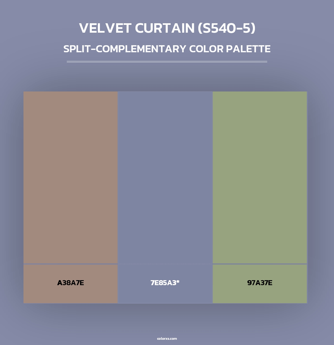 Velvet Curtain (S540-5) - Split-Complementary Color Palette