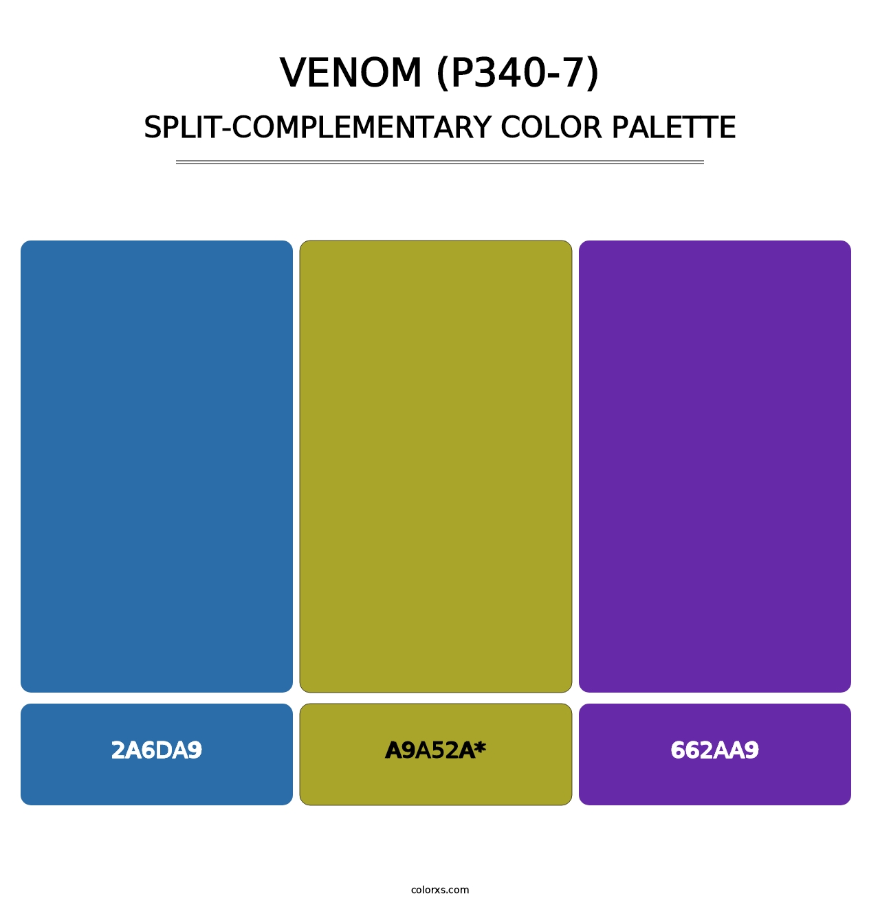 Venom (P340-7) - Split-Complementary Color Palette