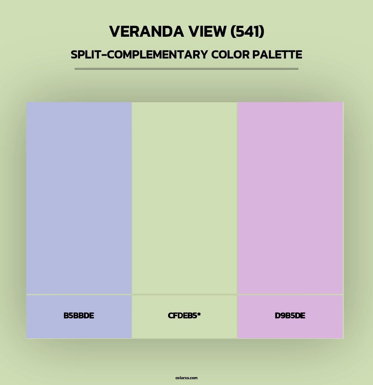 Veranda View (541) - Split-Complementary Color Palette
