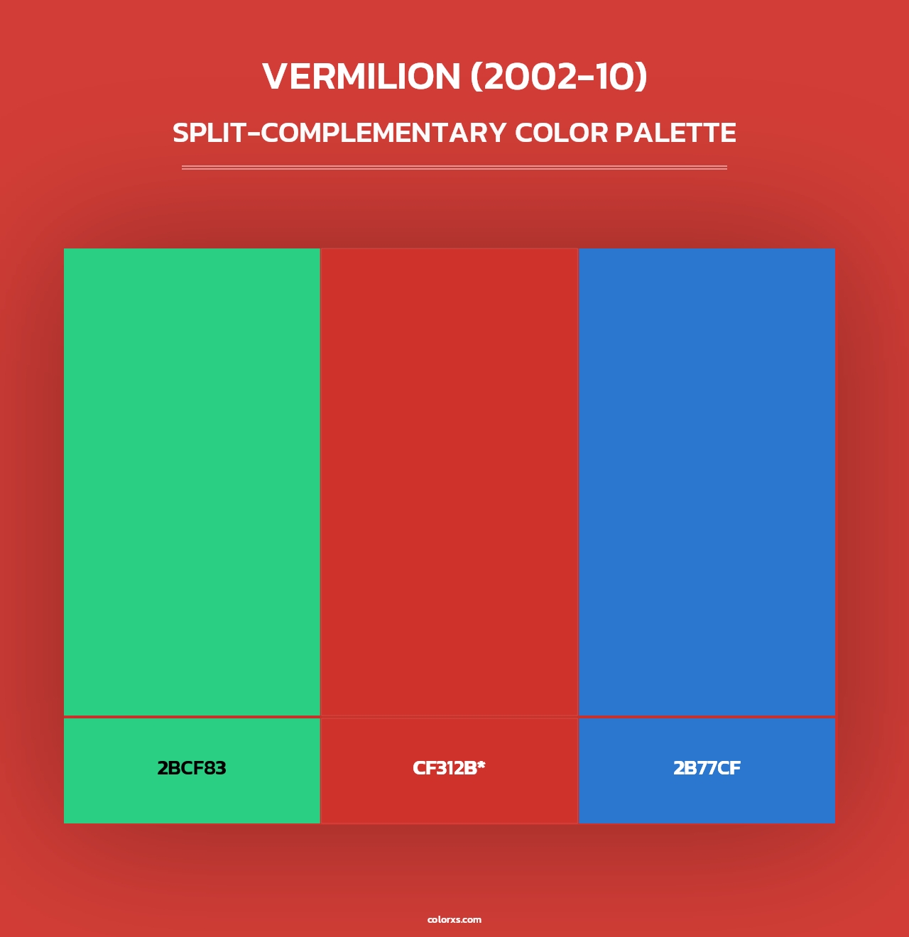 Vermilion (2002-10) - Split-Complementary Color Palette