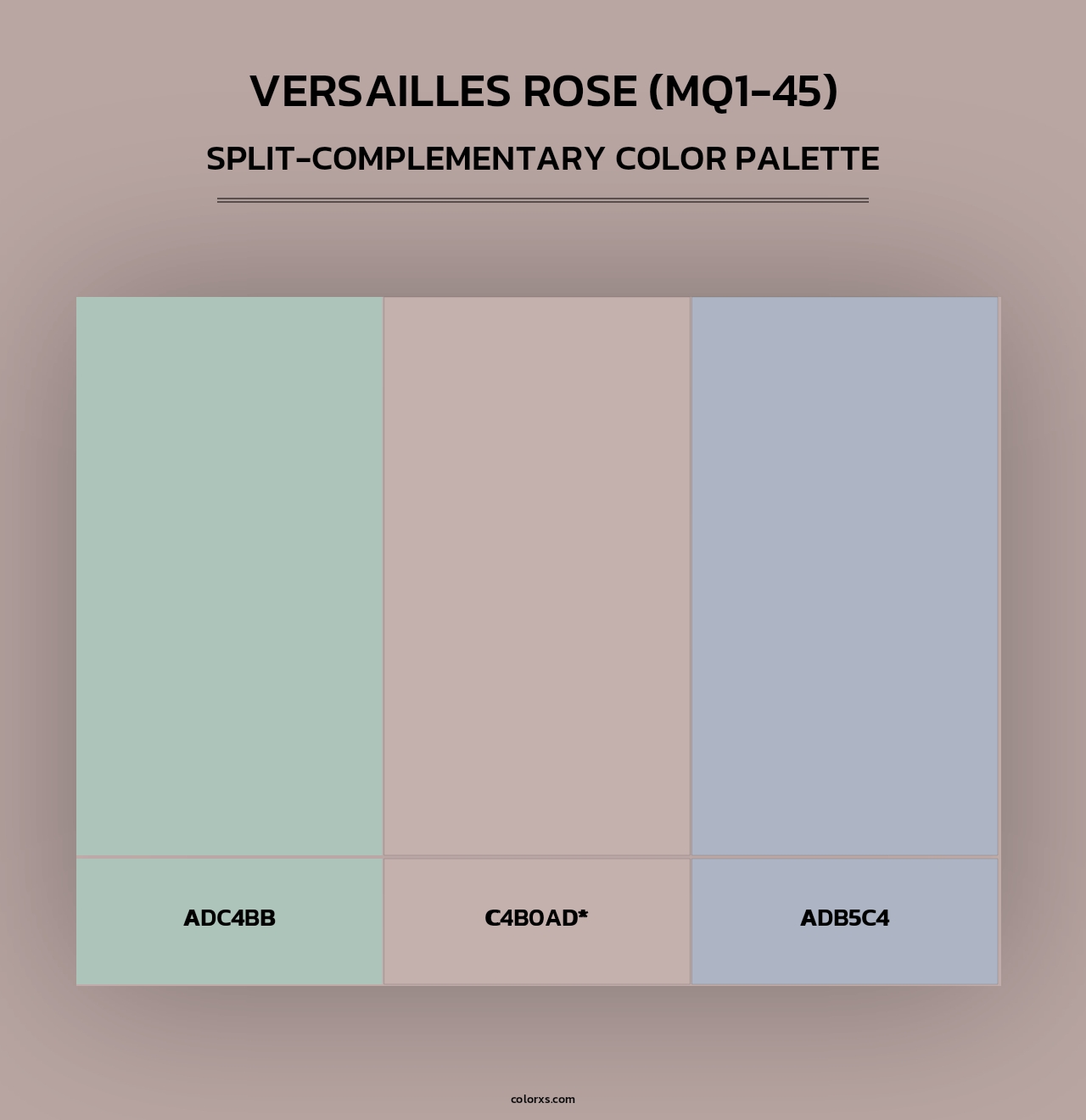 Versailles Rose (MQ1-45) - Split-Complementary Color Palette
