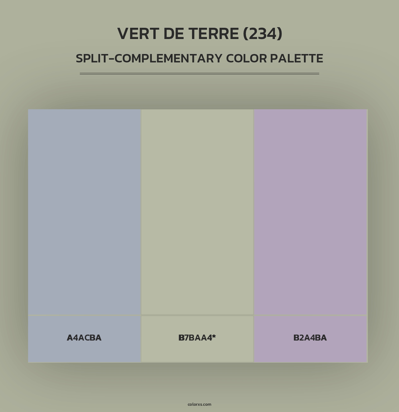 Vert de Terre (234) - Split-Complementary Color Palette