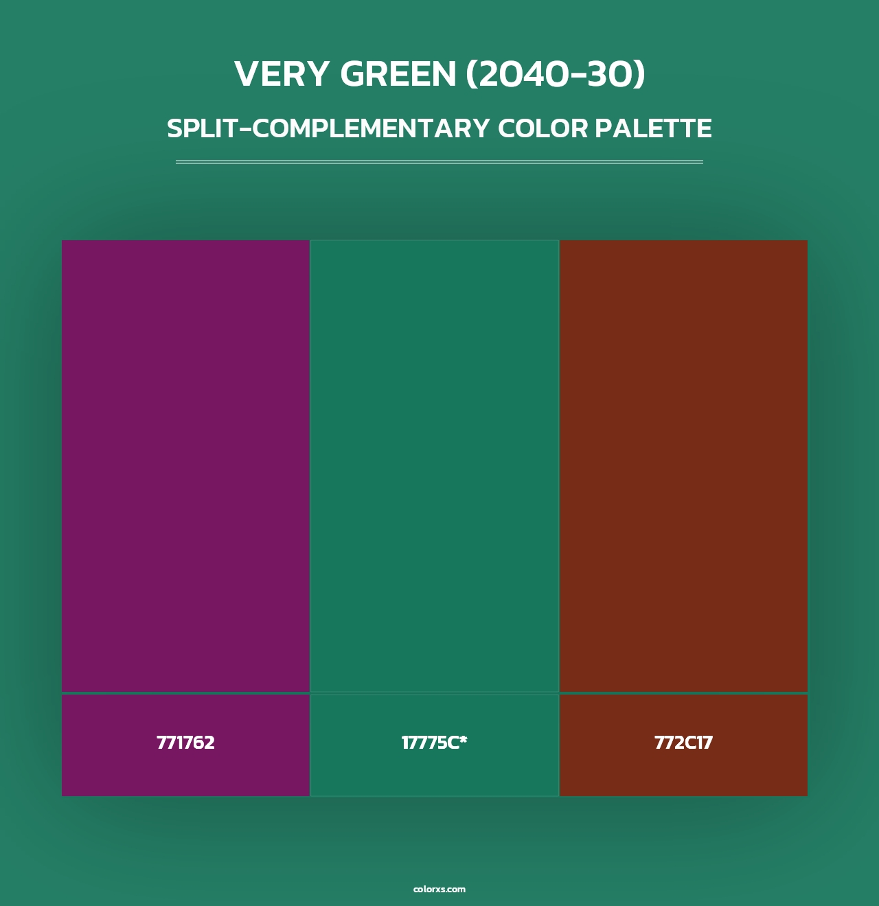 Very Green (2040-30) - Split-Complementary Color Palette