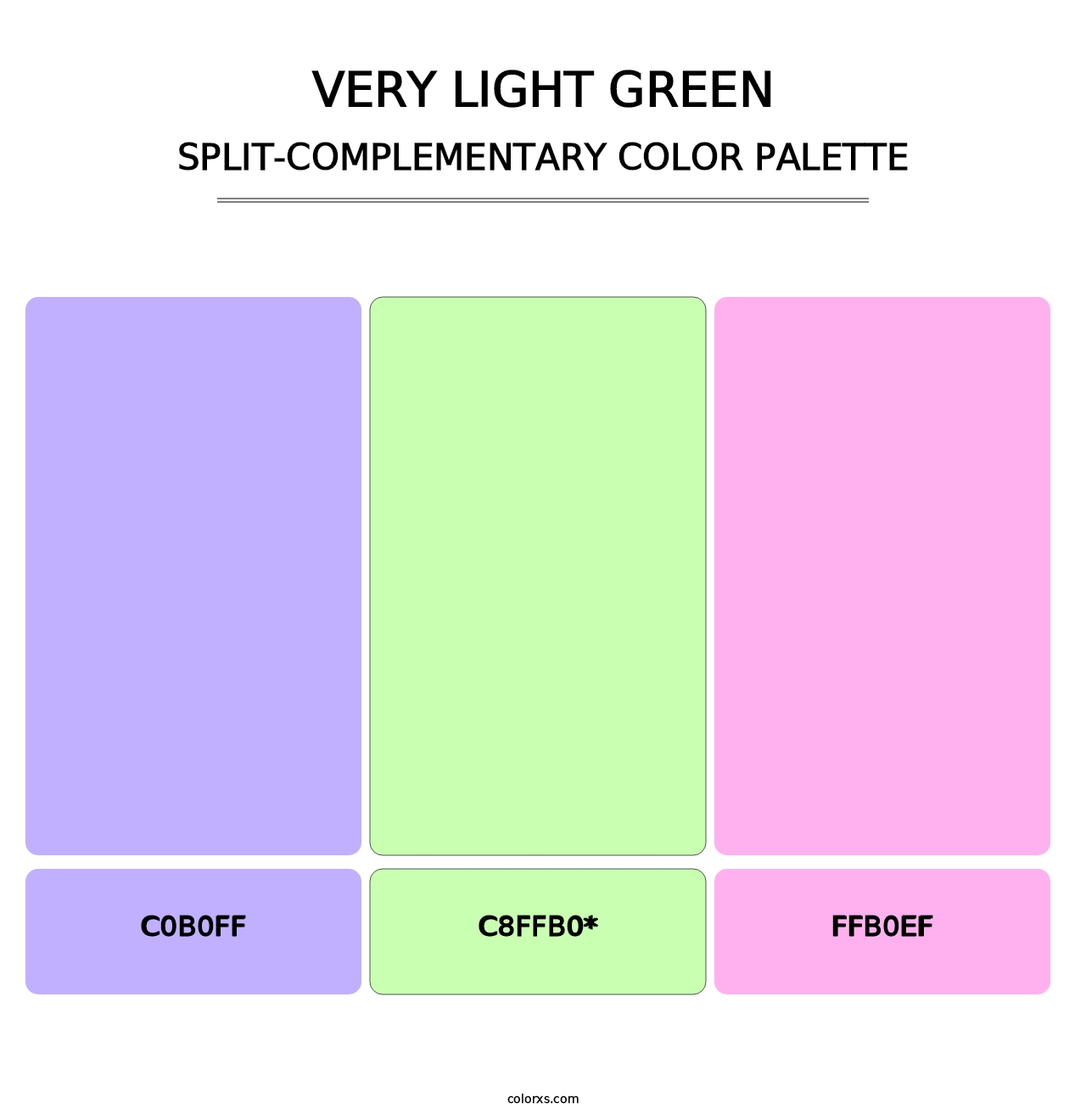 Very Light Green - Split-Complementary Color Palette