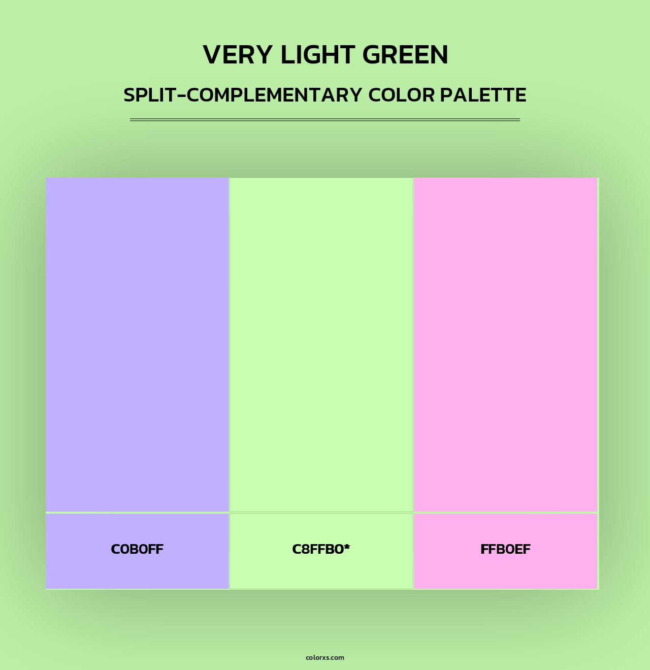 Very Light Green - Split-Complementary Color Palette