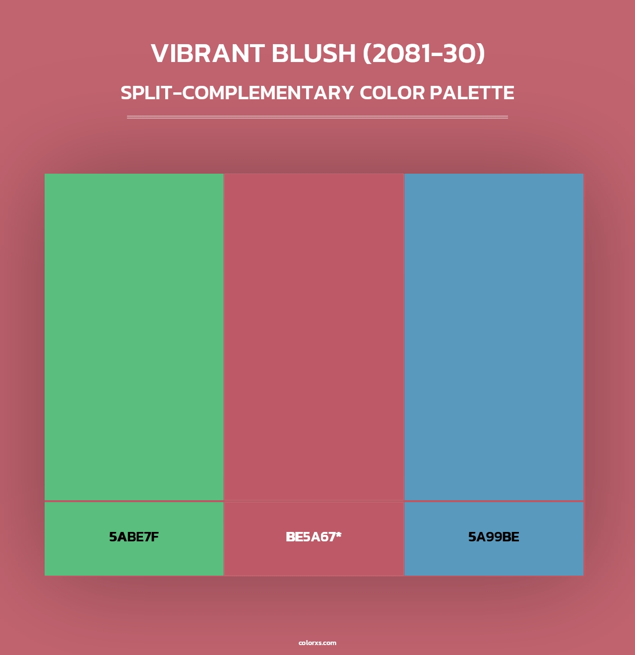 Vibrant Blush (2081-30) - Split-Complementary Color Palette