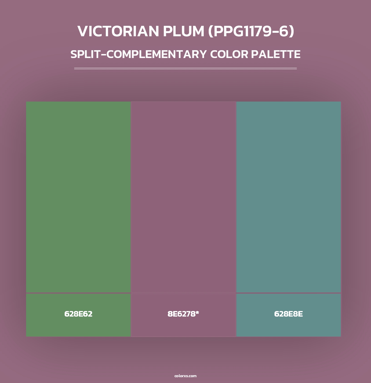 Victorian Plum (PPG1179-6) - Split-Complementary Color Palette