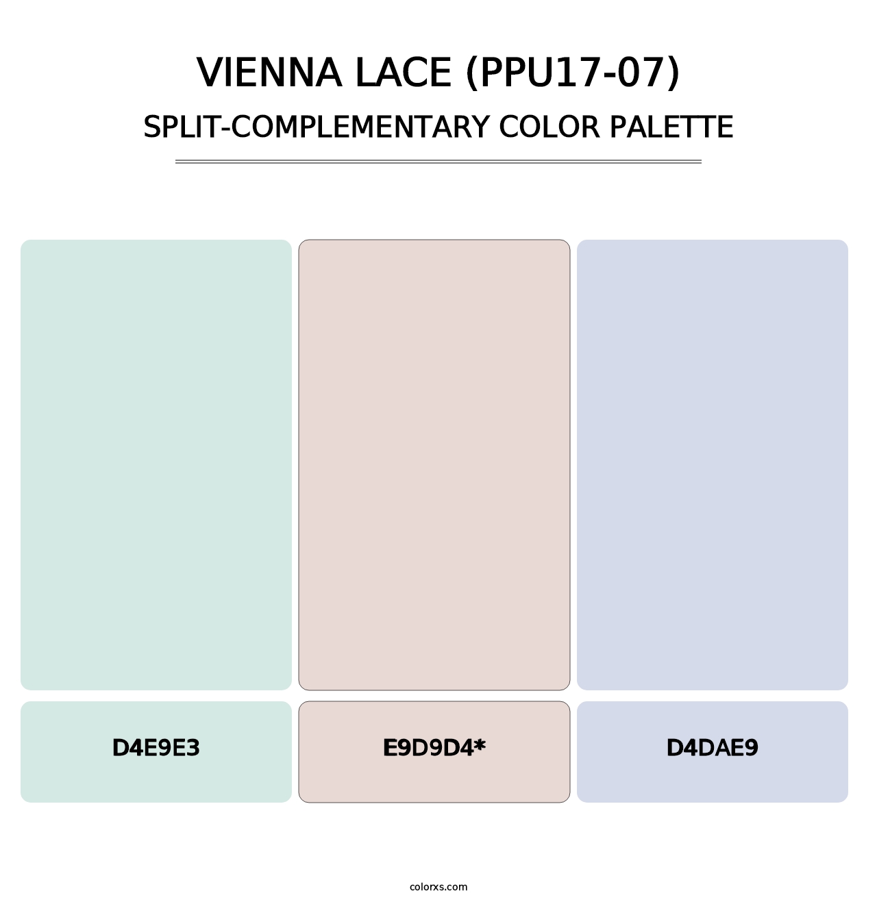 Vienna Lace (PPU17-07) - Split-Complementary Color Palette