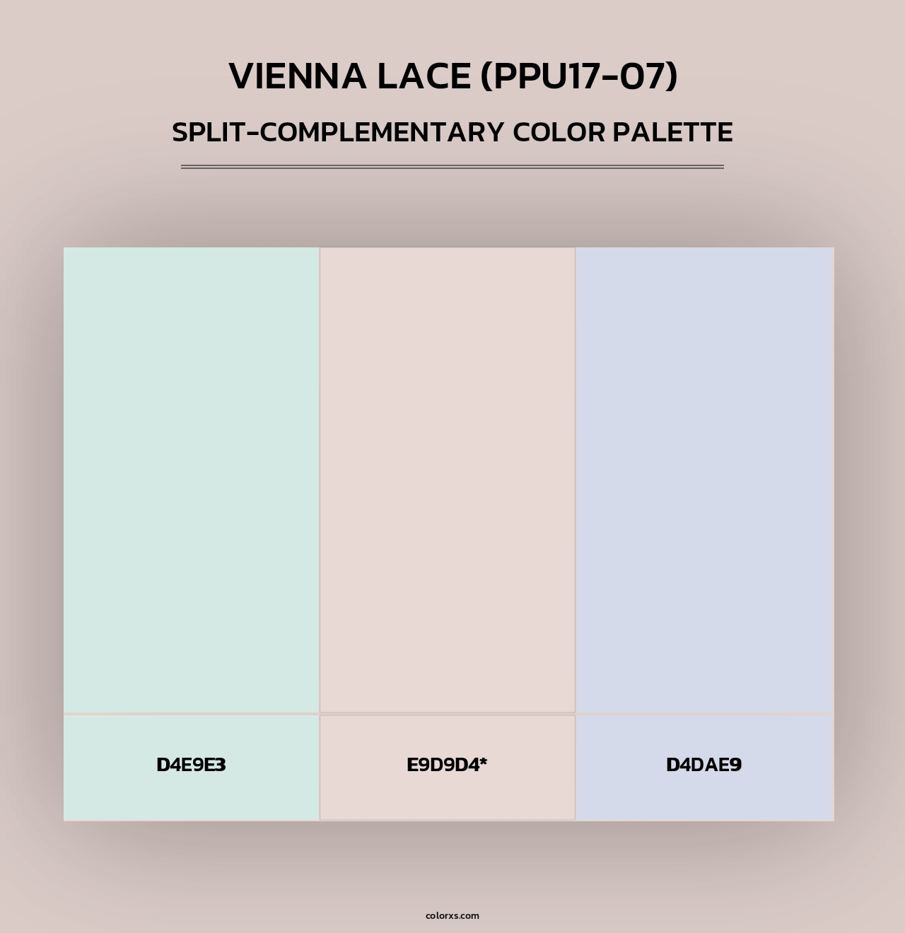 Vienna Lace (PPU17-07) - Split-Complementary Color Palette