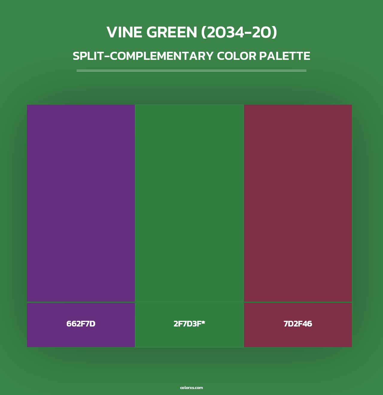 Vine Green (2034-20) - Split-Complementary Color Palette
