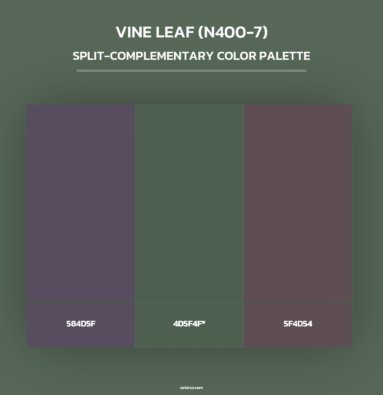 Vine Leaf (N400-7) - Split-Complementary Color Palette