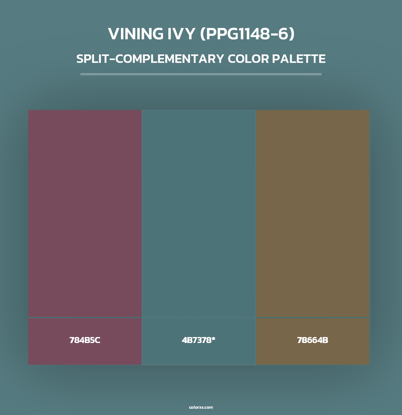 Vining Ivy (PPG1148-6) - Split-Complementary Color Palette