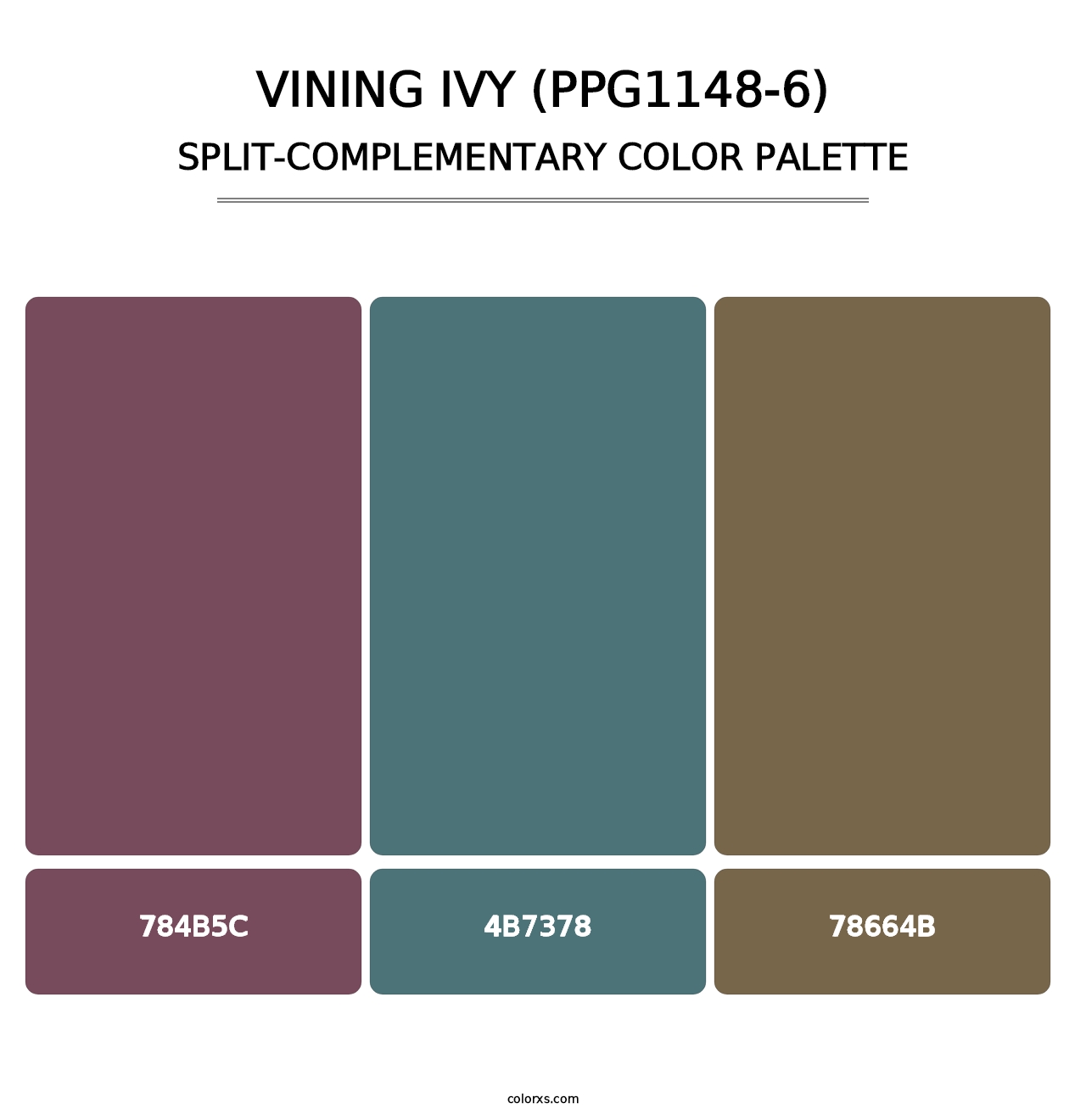 Vining Ivy (PPG1148-6) - Split-Complementary Color Palette