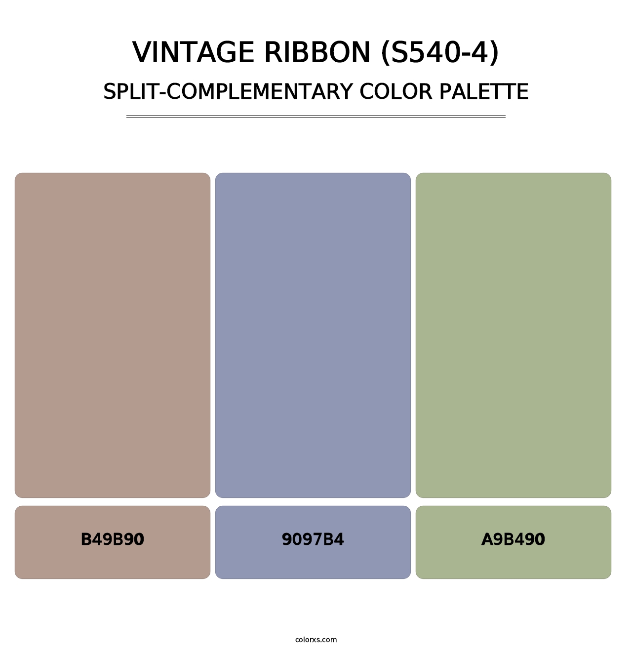 Vintage Ribbon (S540-4) - Split-Complementary Color Palette