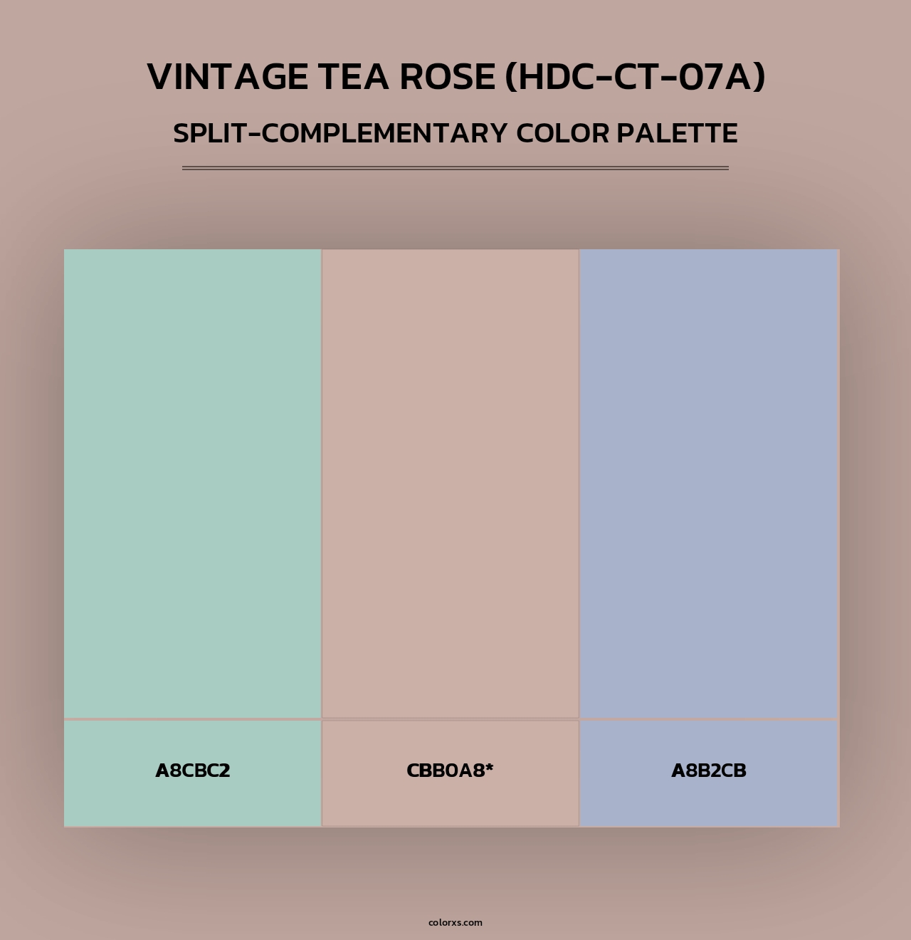 Vintage Tea Rose (HDC-CT-07A) - Split-Complementary Color Palette