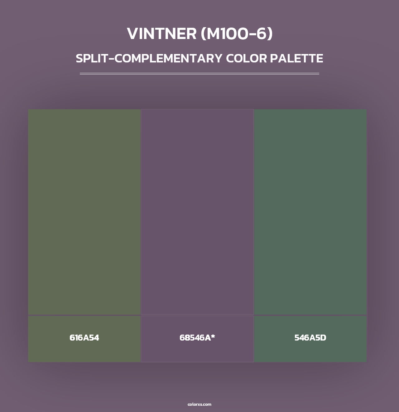 Vintner (M100-6) - Split-Complementary Color Palette