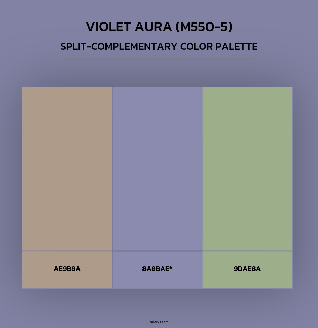 Violet Aura (M550-5) - Split-Complementary Color Palette