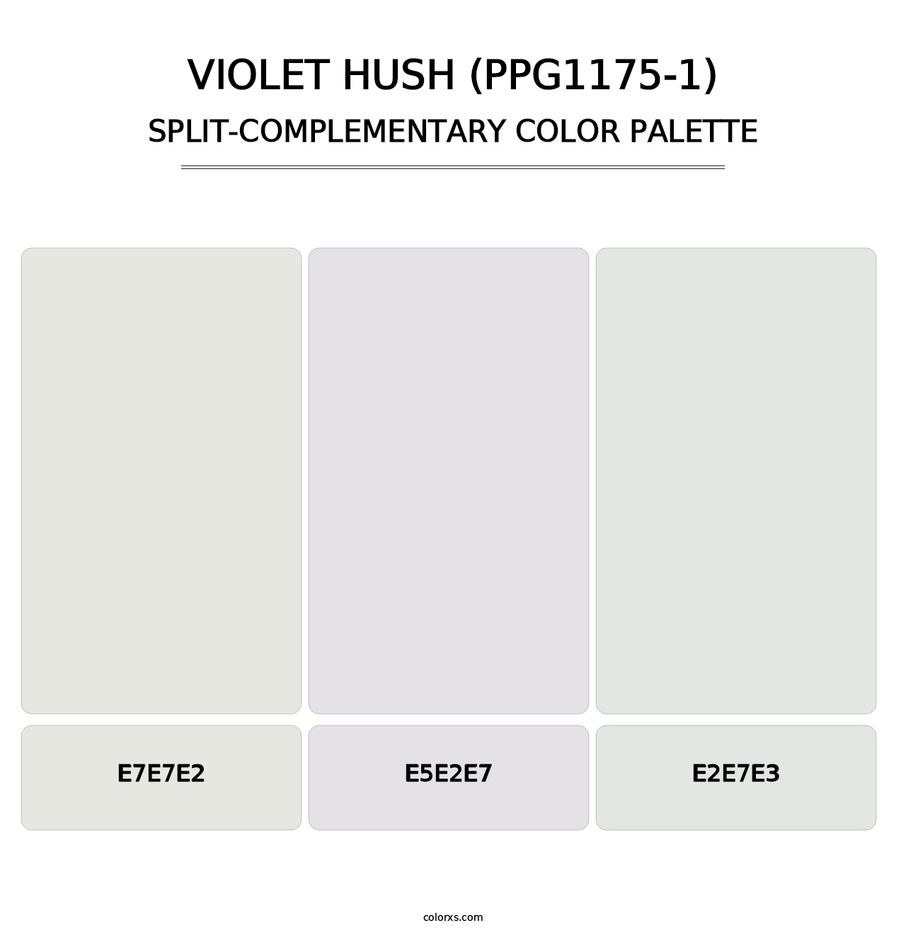 Violet Hush (PPG1175-1) - Split-Complementary Color Palette