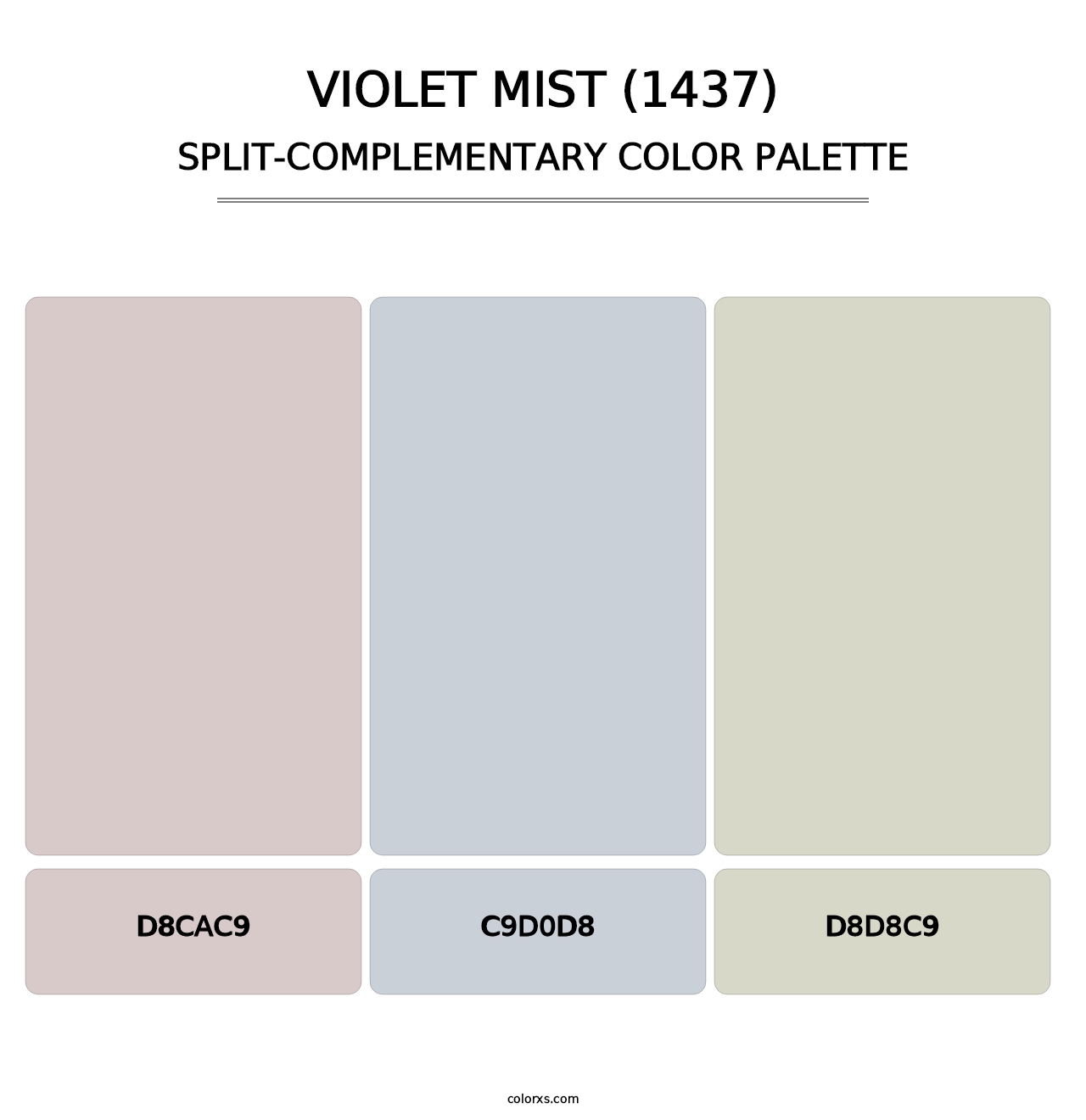 Violet Mist (1437) - Split-Complementary Color Palette