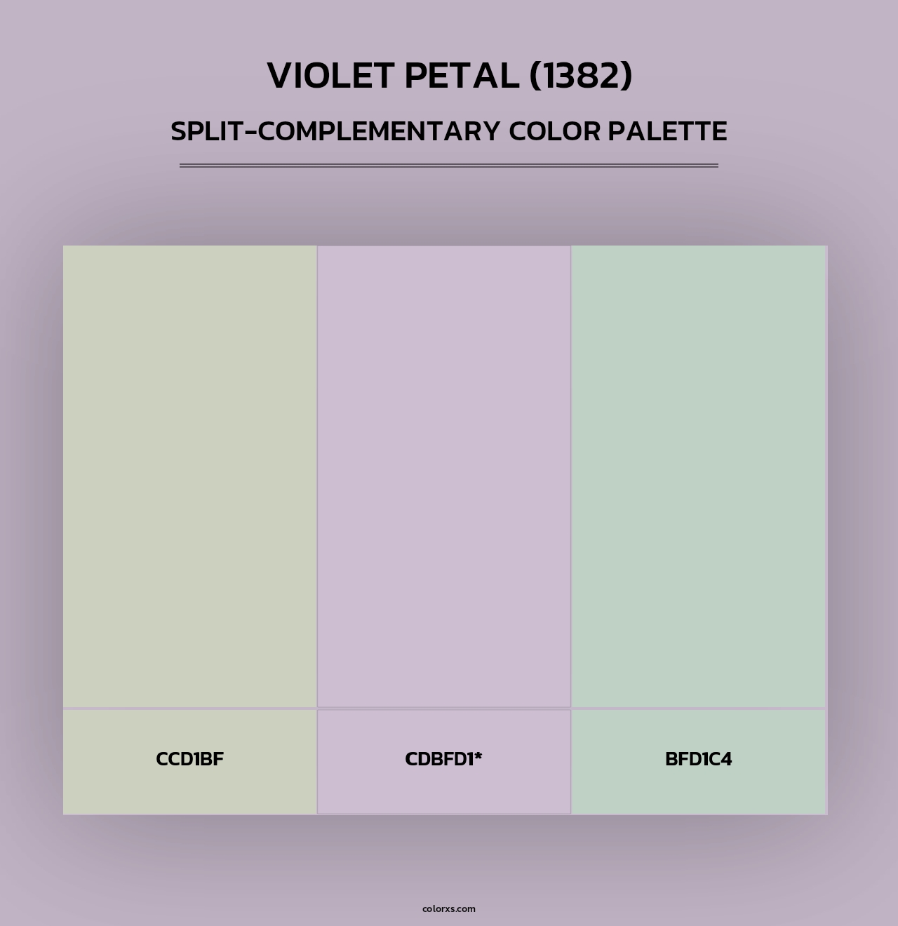 Violet Petal (1382) - Split-Complementary Color Palette