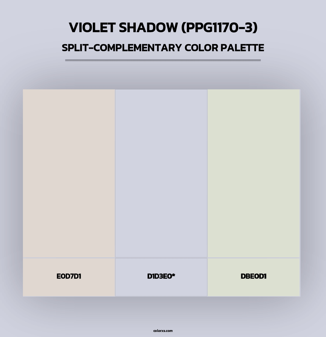 Violet Shadow (PPG1170-3) - Split-Complementary Color Palette