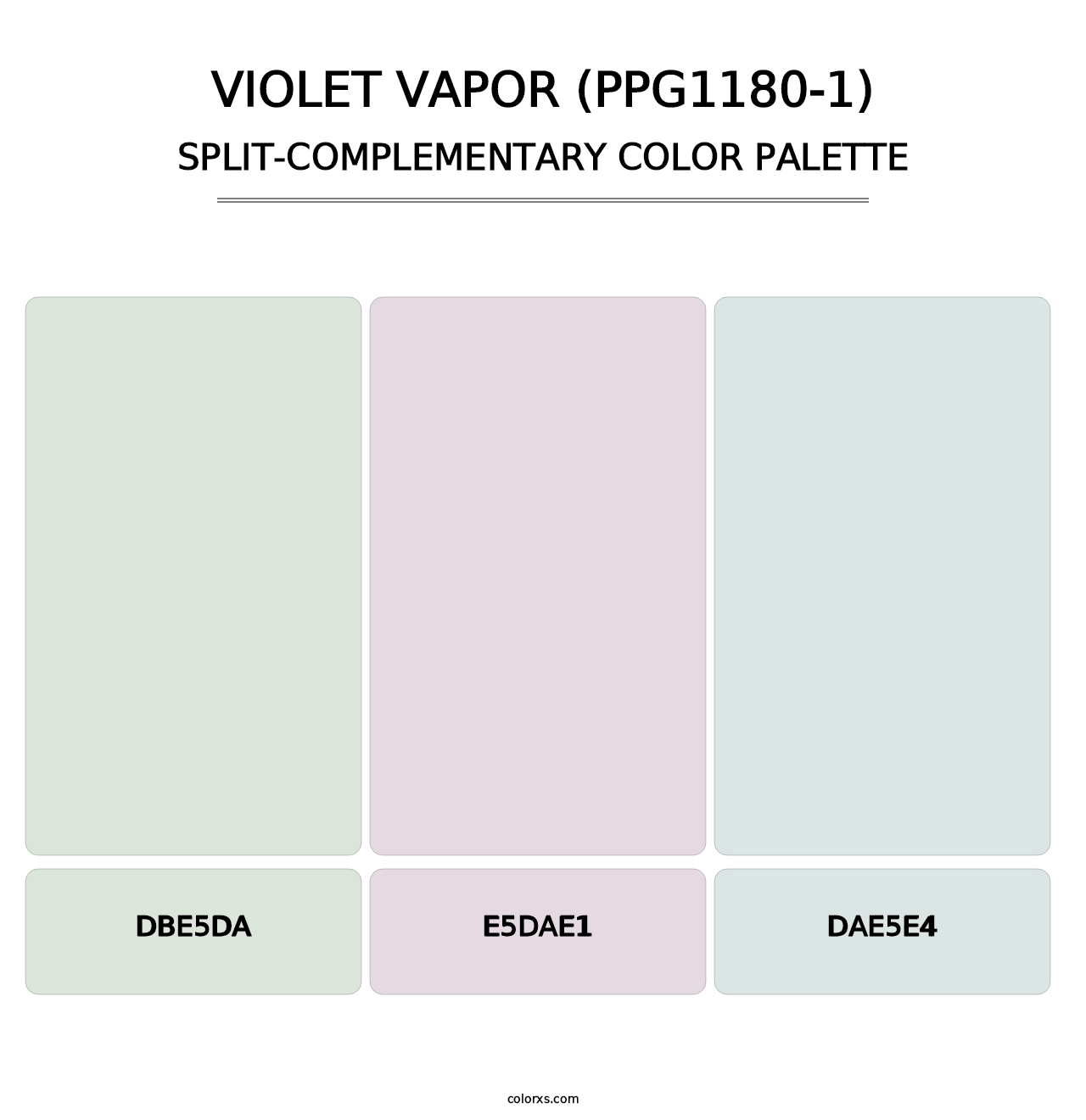 Violet Vapor (PPG1180-1) - Split-Complementary Color Palette