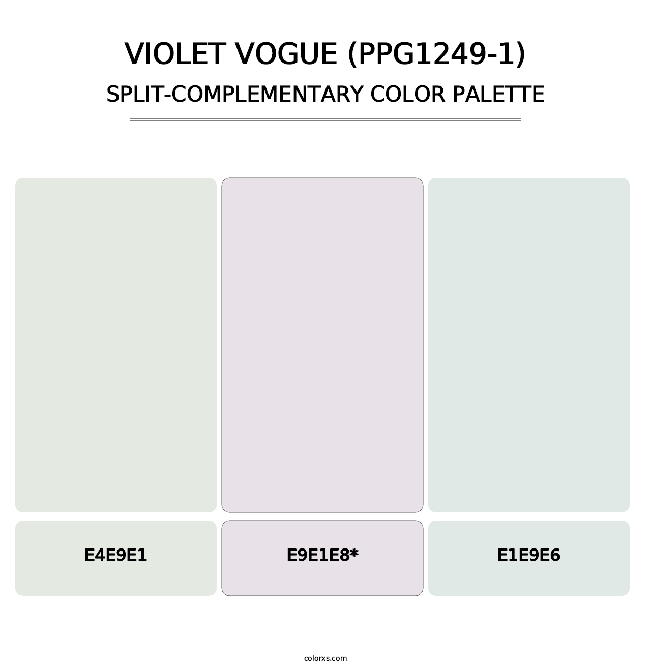 Violet Vogue (PPG1249-1) - Split-Complementary Color Palette