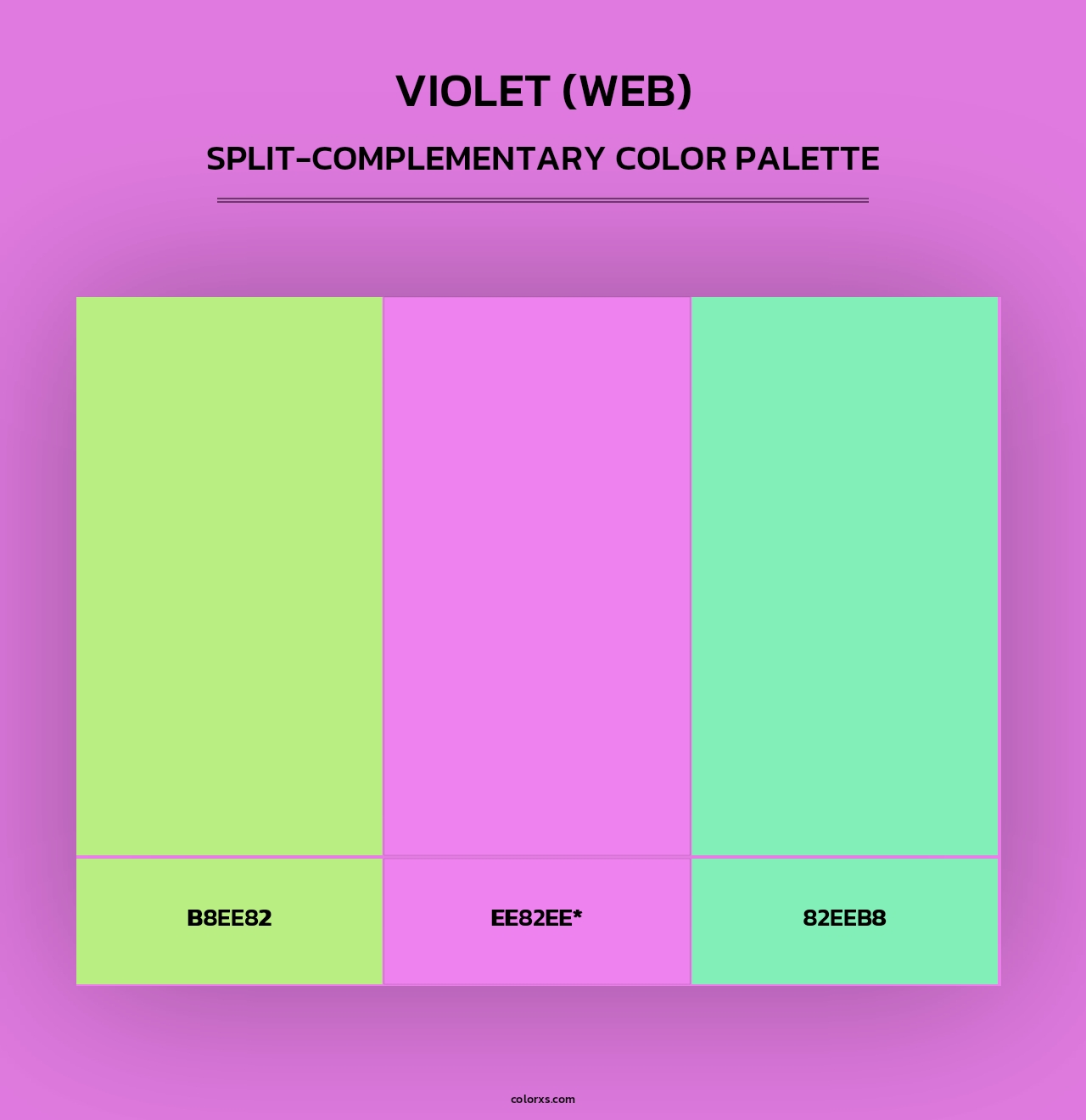 Violet (web) - Split-Complementary Color Palette