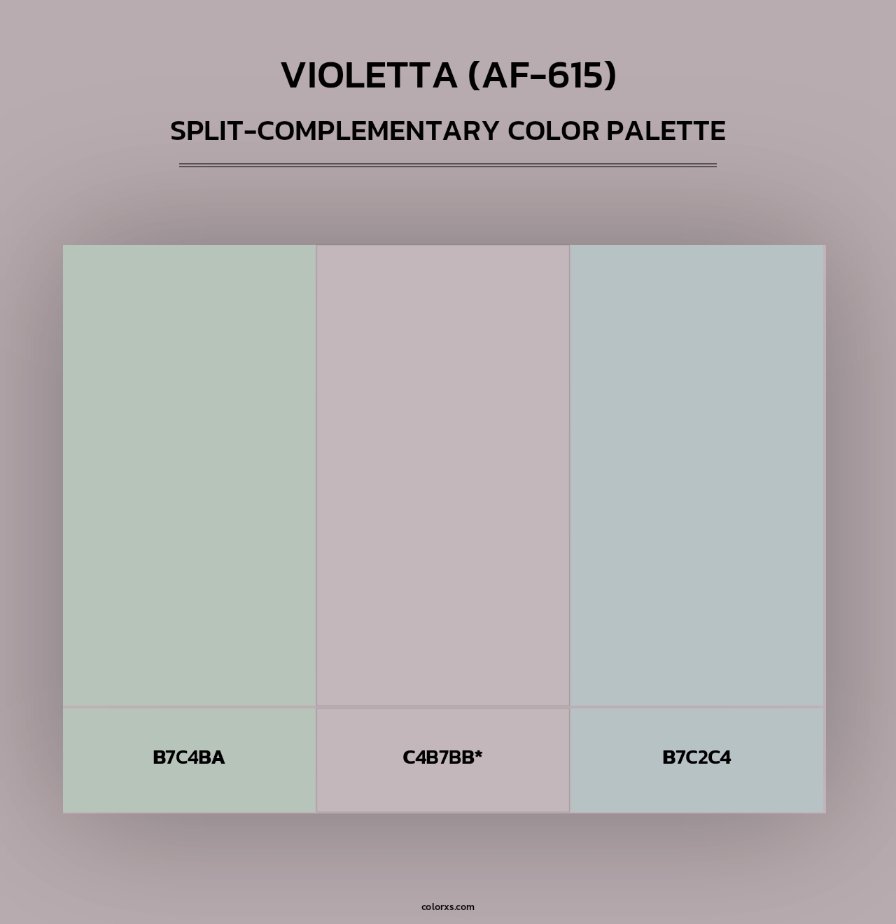 Violetta (AF-615) - Split-Complementary Color Palette
