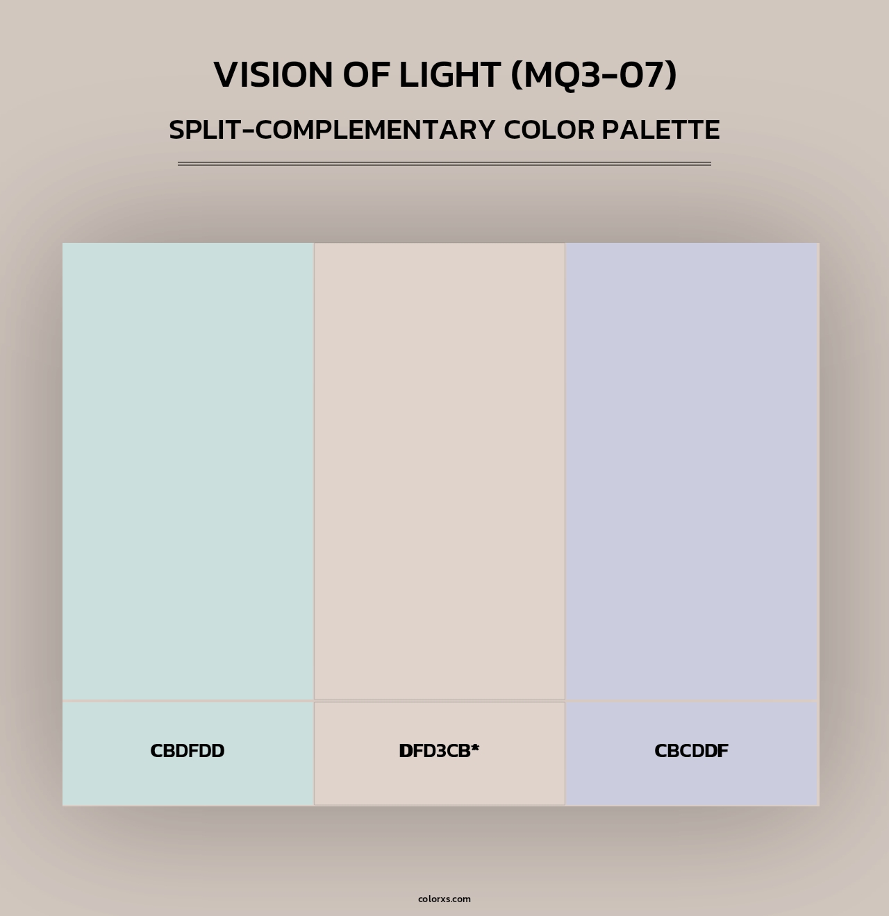 Vision Of Light (MQ3-07) - Split-Complementary Color Palette