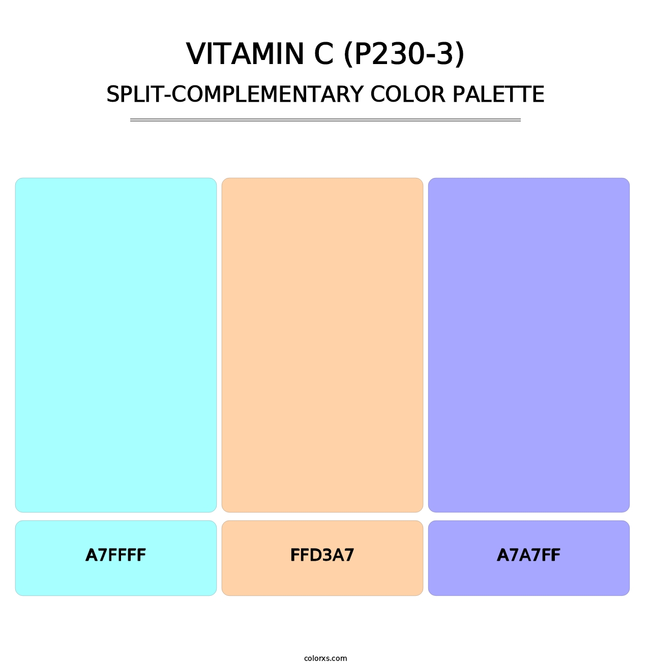 Vitamin C (P230-3) - Split-Complementary Color Palette