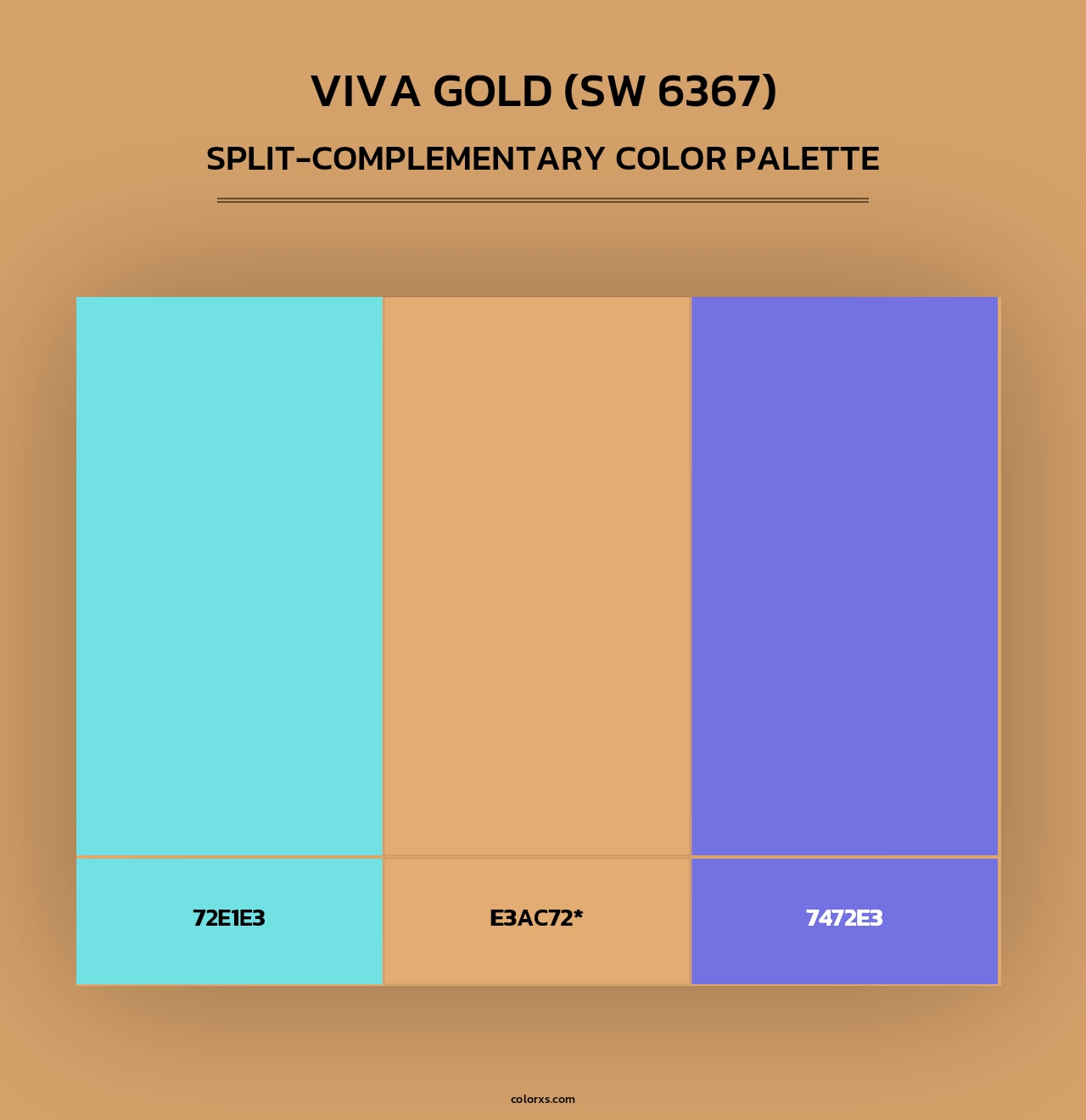 Viva Gold (SW 6367) - Split-Complementary Color Palette