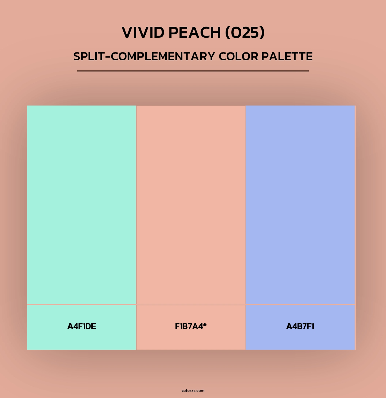 Vivid Peach (025) - Split-Complementary Color Palette