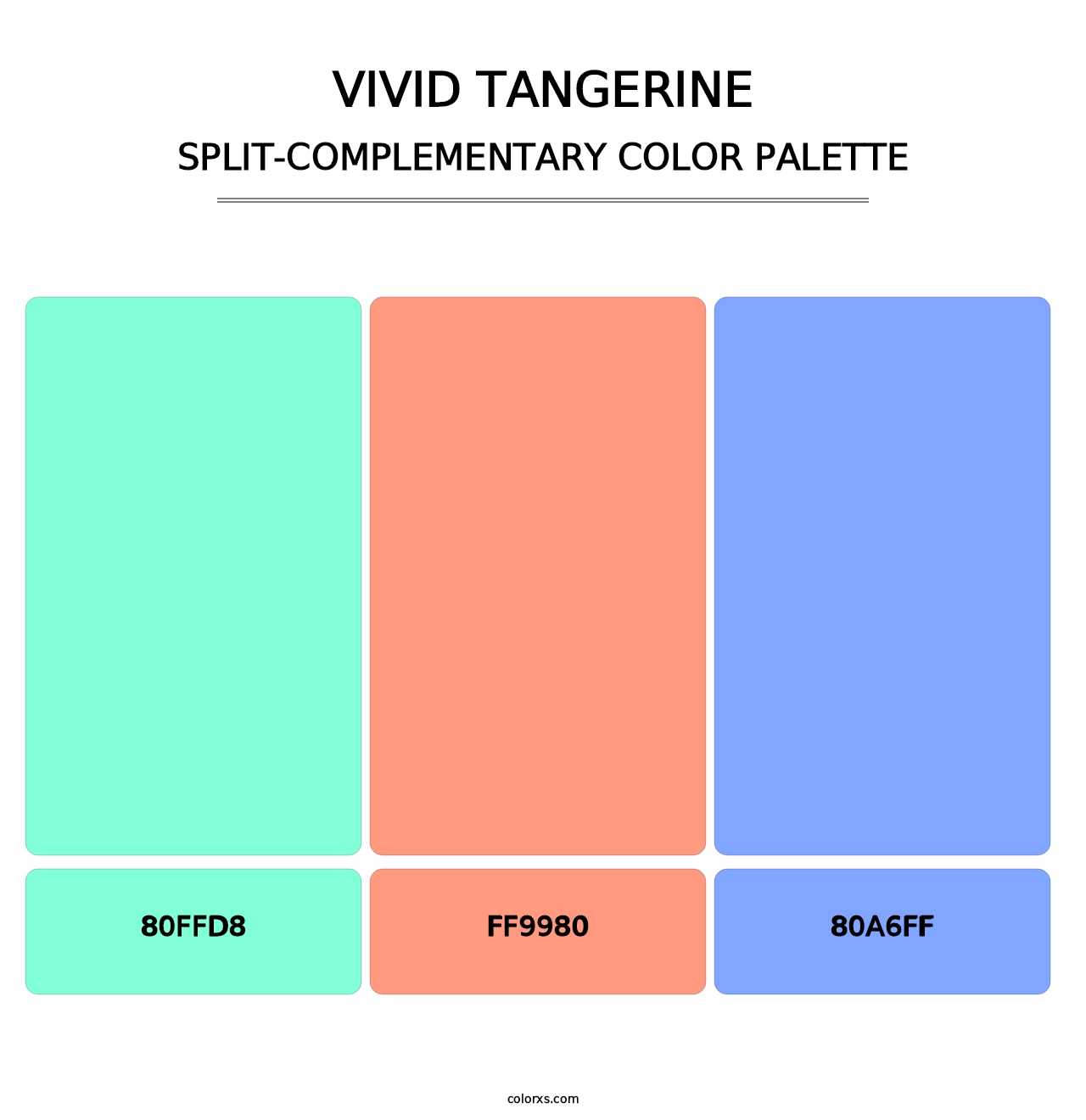 Vivid Tangerine - Split-Complementary Color Palette