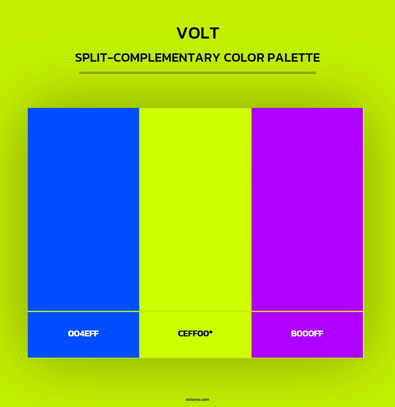 Volt - Split-Complementary Color Palette